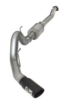 afe atlas exhausts 4in cat-back aluminized steel exhaust sys 2015 ford f-150 v6 3.5l (tt) black tip 49-03069-b