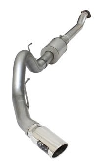 afe atlas exhausts 4in cat-back aluminized steel exhaust 2015 ford f-150 v6 3.5l (tt) polished tip 49-03069-p