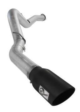 afe atlas exhaust 5in dpf-back al steel 07.5-10 gm diesel trucks v8-6.6l (td) lmm (blk tip) 49-04040-b