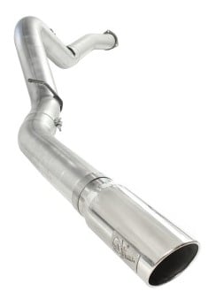 afe atlas 5in dpf-back alum steel exhaust system polished tip gm diesel trucks 7.5-10 v8-6.6l td lmm 49-04040-p