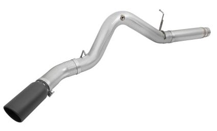afe atlas exhaust 5in dpf-back aluminized steel w/ black tips 16-17 gm diesel truck v8-6.6l (td) 49-04081-b