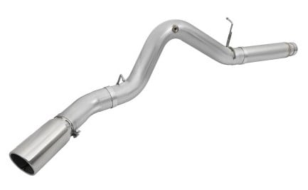 afe atlas exhaust 5in dpf-back aluminized steel w/ polished tips 16-17 gm diesel truck v8-6.6l (td) 49-04081-p