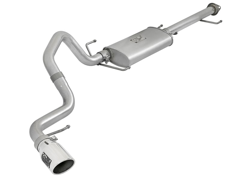 afe scorpion 2-1/2in alum steel cat-back exhaust w/ polished tips 07-17 toyota fj cruiser v6 4.0l 49-06039-p