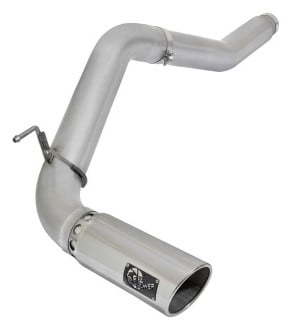 afe atlas exhaust 5in dpf-back exhaust aluminized steel 2016 nissan titan xd v8-5.0l w/ polished tip 49-06112-p