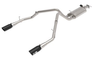 afe gemini xv 3in 304 ss cat-back exhaust 19-21 ram 1500 v8 5.7l hemi w/ black tips 49-32081-b