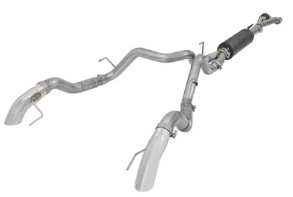 afe mach force-xp cat-back exhaust w/ dual hi-tuck pol tips 17-18 ford f-150 raptor v6-3.5l 49-33095-p