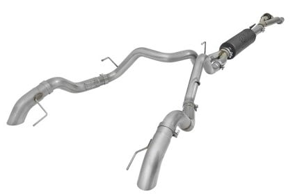 afe mach force-xp cat-back exhaust w/dual hi-tuck tips 17-18 ford f-150 raptor v6-3.5l (tt) 49-33095