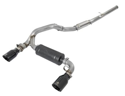 afe takeda 3in 304 ss cat-back exhaust system w/ black tips 16-18 ford focus rs i4-2.3l (t) 49-33103-b