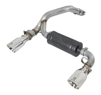 afe takeda 3in 304 ss axle-back exhaust system w/ polished tip 16-18 ford focus rs 2.3l (t) 49-33104-p