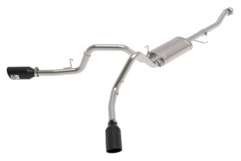 afe vulcan 3in 304 ss cat-back exhaust 2021 ford f-150 v6 2.7l/3.5l (tt)/v8 5.0l w/ black tips 49-33126-b