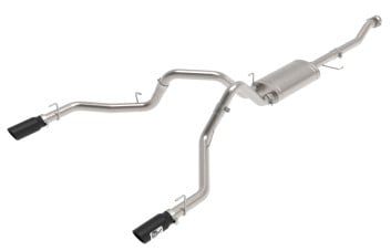 afe vulcan 3in 304 ss cat-back exhaust 2021 ford f-150 v6 2.7l/3.5l (tt)/v8 5.0l w/ black tips 49-33127-b