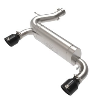 afe vulcan 3in 304 ss axle-back exhaust 2021 ford bronco l4-2.3l (t)/v6-2.7l (tt) w/ black tips 49-33137-b