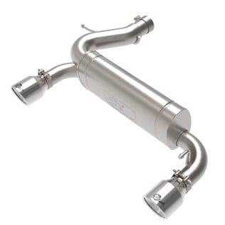 afe vulcan 3in 304 ss axle-back exhaust 2021 ford bronco l4-2.3l (t)/v6-2.7l (tt) w/ polished tips 49-33137-p
