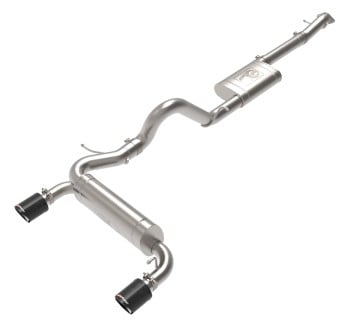 afe 2021+ ford bronco l4-2.3l (t) / v6-2.7l (tt) vulcan 3in. to 2.5in. ss cat-back - carbon 49-33138-c