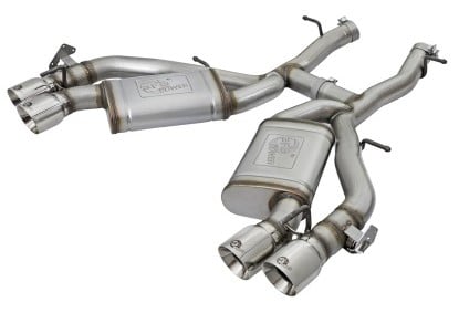 afe machforce xp 3in 304 ss axle-back dual exhaust (npp) w/ polished tips 16-17 camro ss v8-6.2l 49-34068-p