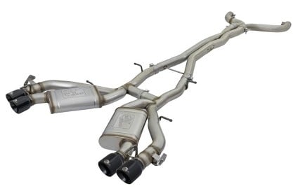 afe machforce xp 3in 304 ss cat-back dual exhaust w/ black tips 16-17 chevy camaro ss v8-6.2l 49-34069-b