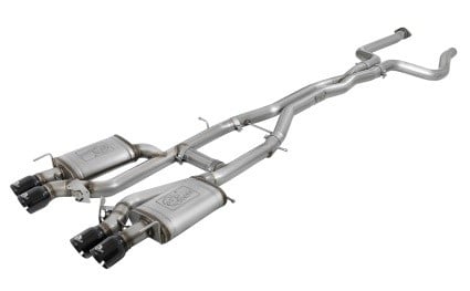 afe machforce xp 3in 304ss cat back exhaust s/ black tips 16-17 cadillac ats-v v6-3.6l (tt) 49-34078-b