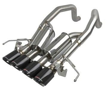 afe machforce xp axle back 304ss exhaust w/ carbon fiber tips 15-19 chevy corvette z06 49-34082-1c