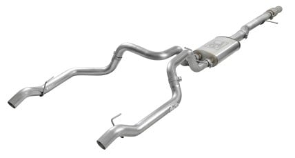 afe vulcan series 4in-3in 304-ss exhaust cat-back 2019 gm silverado / sierra 1500 v8-5.3l w/ oe tips 49-34101
