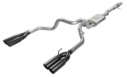 afe vulcan series 4-3in 304ss exhaust cat-back w/ blk tips 2019 gm silverado/sierra 1500 v8-6.2l 49-34102-b