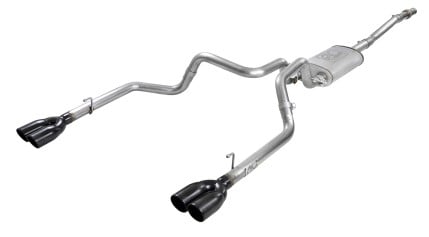 afe vulcan series 3in-2-1/2in 304 ss cat-back 2019 gm silverado / sierra 1500 v8-5.3l w/ black tips 49-34104-b