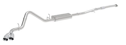 afe vulcan series 3in 304ss exhaust cat-back w/ pol tips 2019 gm silverado / sierra 1500 l4-2.7l (t) 49-34109-p