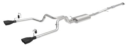 afe vulcan series 3-2.5in 304ss exhaust cat-back w/blk tips 2019 gm silverado/sierra 1500 l4-2.7l(t) 49-34110-b