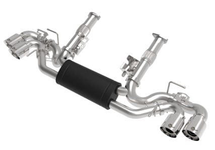 afe mach force-xp 3in to 2-1/2in 304ss cat-back 2020 chevy corvette (c8) 6.2l - polished tip 49-34124-p