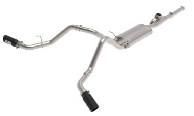afe gemini xv 3in 304 ss cat-back exhaust 09-18 gm trucks v6-4.3/v8-4.8/5.3l w/ black tips 49-34131-b