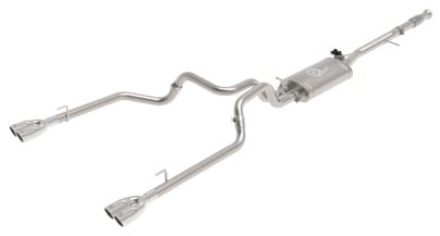 afe gemini xv 3in 304 ss cat-back exhaust w/ cutout 19-21 gm silverado/sierra 1500 v8- w/ black tips 49-34139-p