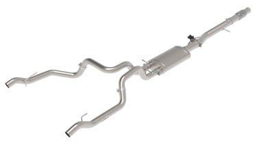 afe gemini xv 4in to dual 3in 304 ss cat-back exhaust w/ cutout 19-21 gm silverado/sierra v8-6.2l 49-34140
