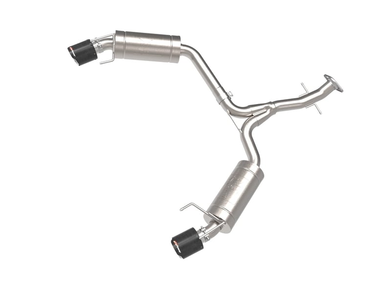 afe power takeda 06-13 lexus is250/is350 ss axle-back exhaust w/ carbon tips 49-36055-c