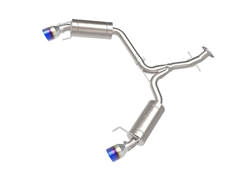afe power takeda 06-13 lexus is250/is350 ss axle-back exhaust w/ blue flame tips 49-36055-l