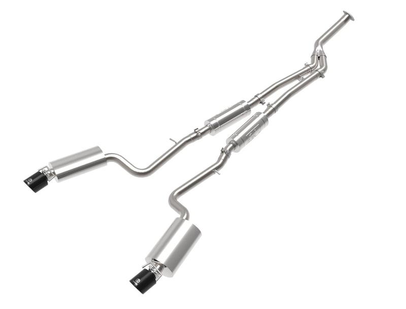 afe power takeda 16-17 lexus is200t // 18-22 is300 l4-2.0l (t) 2.5in-3in 304 ss cb exhaust w/ black tips 49-36059-b