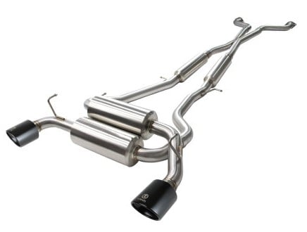 afe takeda 2-1/2 in 304 ss cat-back exhaust system infiniti g37 08-13/q60 14-15 v6-3.7 w/ black tips 49-36103-b
