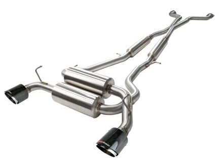 afe takeda 2-1/2in 304ss cat-back exhaust infiniti g37 08-13/q60 14-15 v6-3.7 w/ carbon fiber tips 49-36103-c