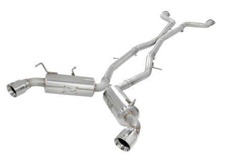 afe takeda 2.5inch ss exhaust cat-back 09-13 nissan 370z v6 3.7l polished tips 49-36107