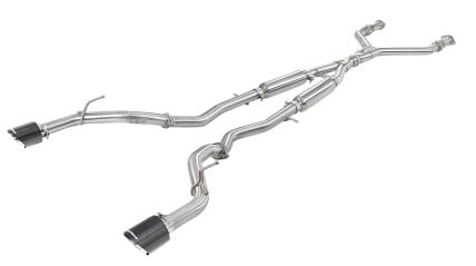 afe takeda 2.5in 304 ss cat-back exhaust system w/ carbon fiber tips 16-18 infiniti q50 v6-3.0l (tt) 49-36132nm-c