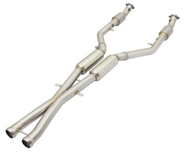 afe 08-13 bmw(e90/92/93) mach force xp 304 stainless steel v8 4.0l w/ cat & resonator 49-36321-1