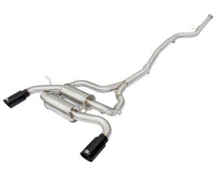 afe machforce xp ss-304 black tip 2.5in dia cat back exhaust 12-14 bmw 335i (f30) 3.0l (t) 49-36326-b