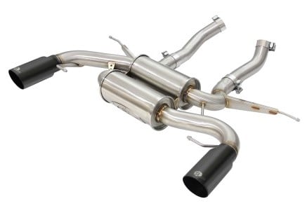 afe machforce xp 2.5in axle back stainless exhaust w/ black tips 07-13 bmw 335i 3.0l l6 (e90/92) n55 49-36327-b