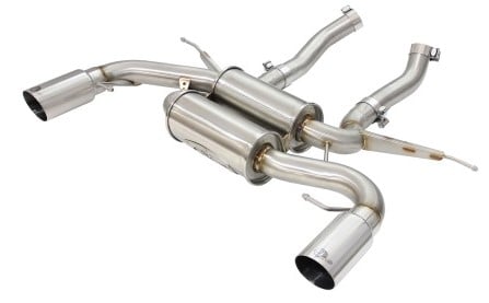 afe machforce xp 2.5in axle back stainless exhaust w/ polished tips 07-13 bmw 335i 3.0l l6 (e90/92) 49-36327-p
