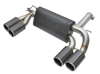 afe machforce xp 3in - 2 1/2in axle back 304ss exhaust w/ carbon fiber tips 16-17 bmw m2 (f87) 49-36333-c