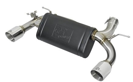 afe machforce xp 16-17 bmw 340i/ix 440i/ix l6-3.0l (t) ss axle-back exhaust w/polished tips 49-36335-p