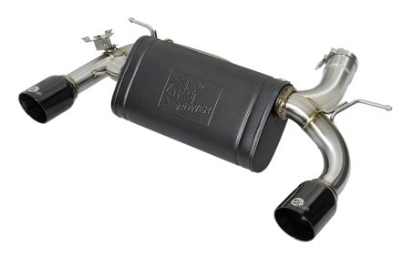 afe machforce xp exhausts axle-back 12-15 bmw 335i 3.0t (ss w/black tips) 49-36336-b
