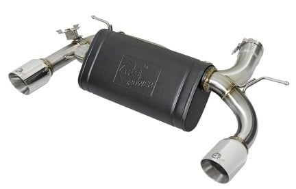 afe machforce xp exhausts axle-back 12-15 bmw 335i 3.0t (ss w/polished tips) 49-36336-p