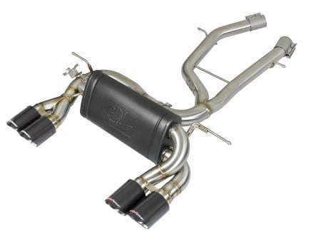 afe mach force-xp 2-1/2in stainless steel axle back exhaust w/cf 15-19 bmw m3/m4 (f80/82/83) 49-36338-1c