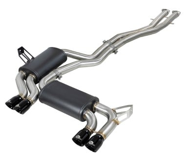 afe mach forcexp 2.5 in 304 stainless steel cat-back exhaust system w/ black tips 01-06 bmw m3 (e46) 49-36344-b