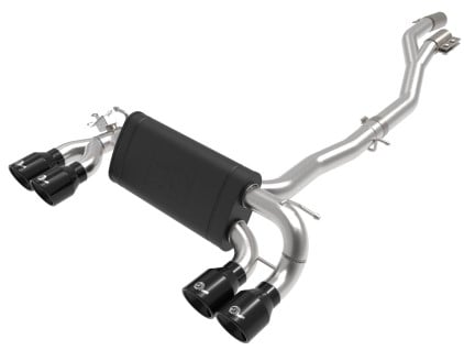 afe machforce xp exhausts cat-back ss 19-21 bmw m2 competition l6-3.0l w/black tips 49-36350-b