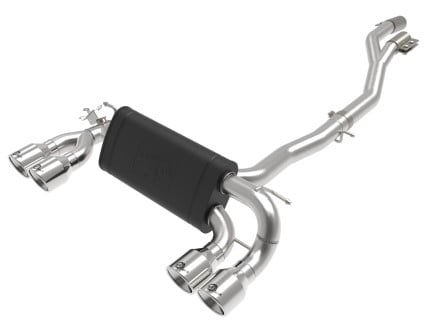 afe machforce xp exhausts cat-back ss 19-21 bmw m2 competition l6-3.0l w/polished tips 49-36350-p